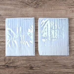 Calvin Klein Jagged Grid Euro Shams White Textured Cotton Set 2 Portugal NIP